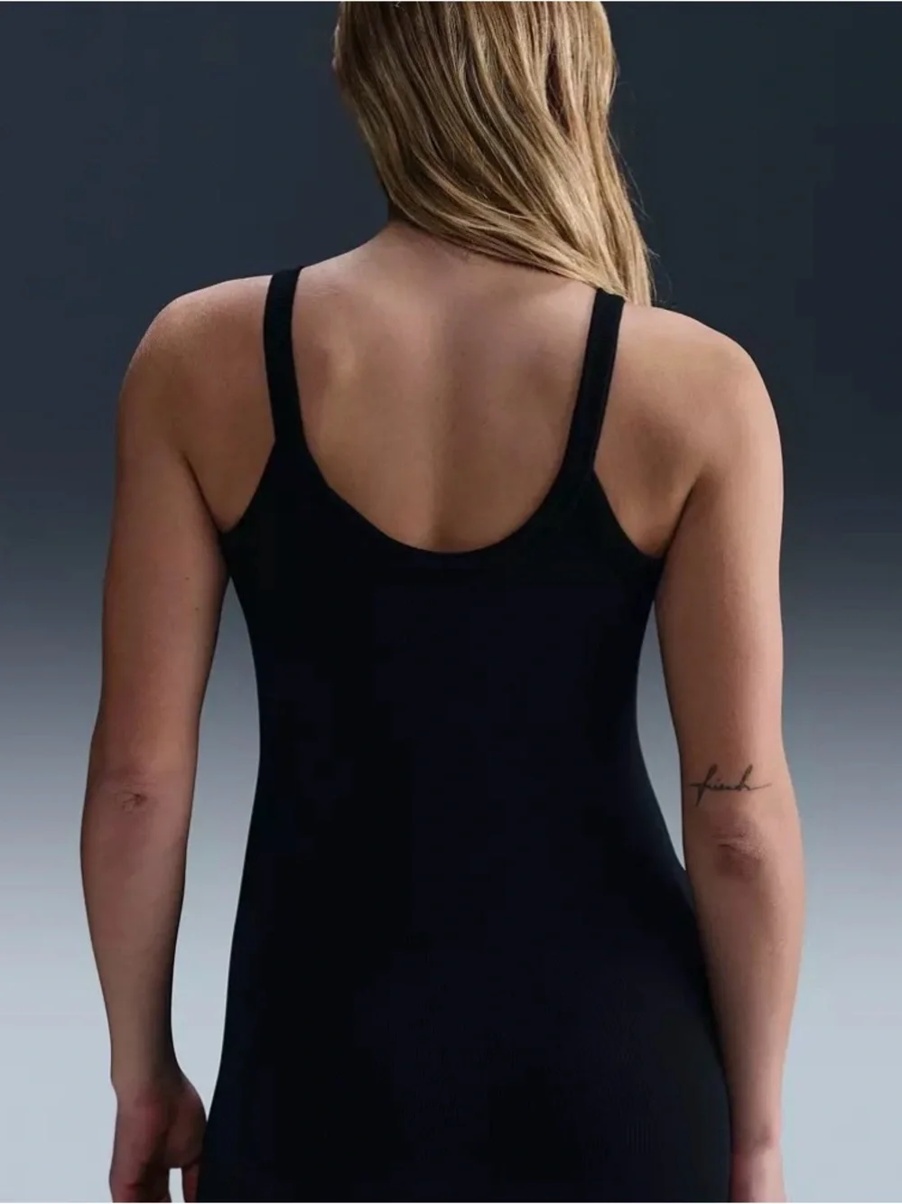 Nike Women's Sportswear Chill Knit Tight Mini-Rib Tank Dress Black Size Large